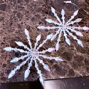 Iridescent Snowflake Ornaments